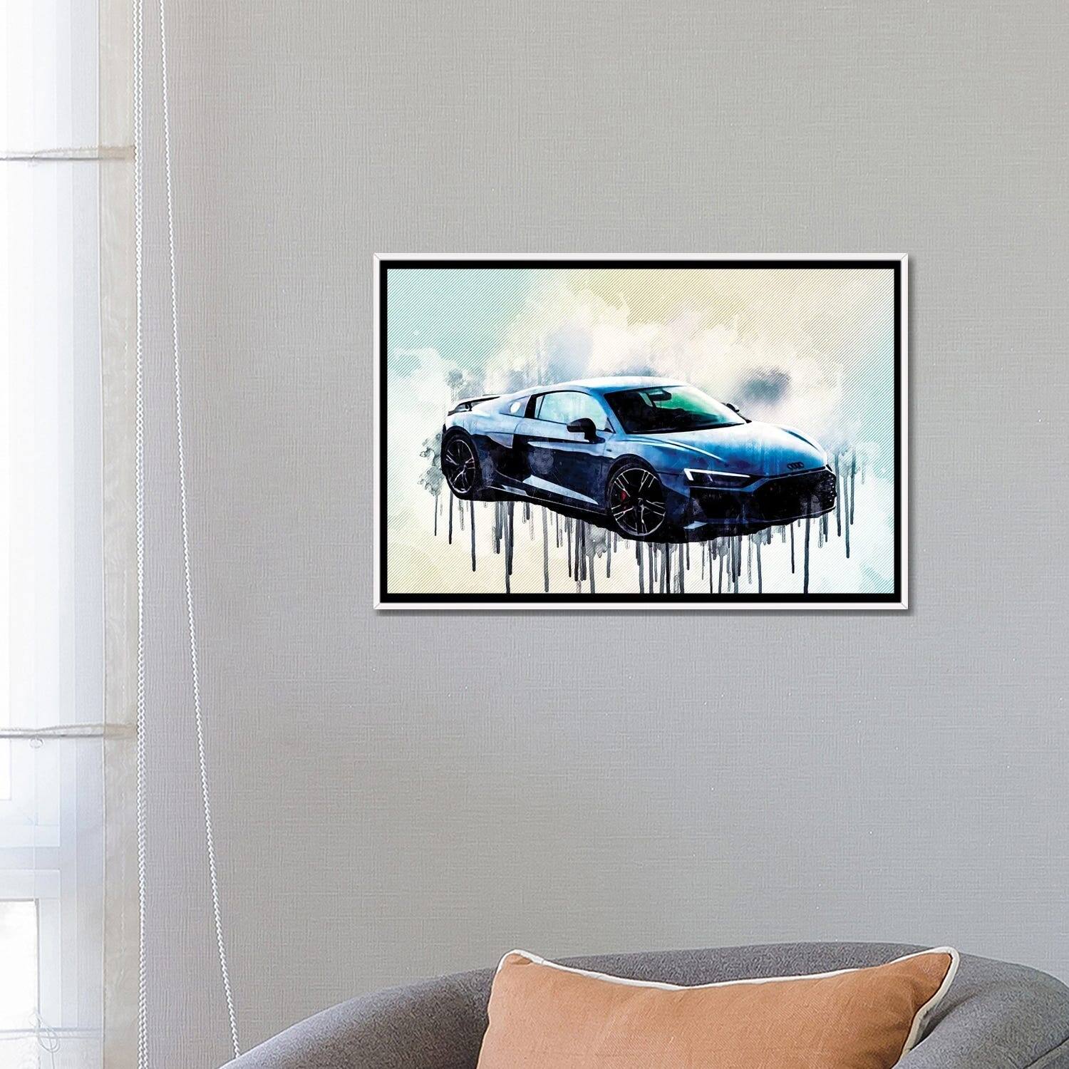 iCanvas "Audi R8 2019 Gray Sports New Gray Tuning R8 Racing Car" by